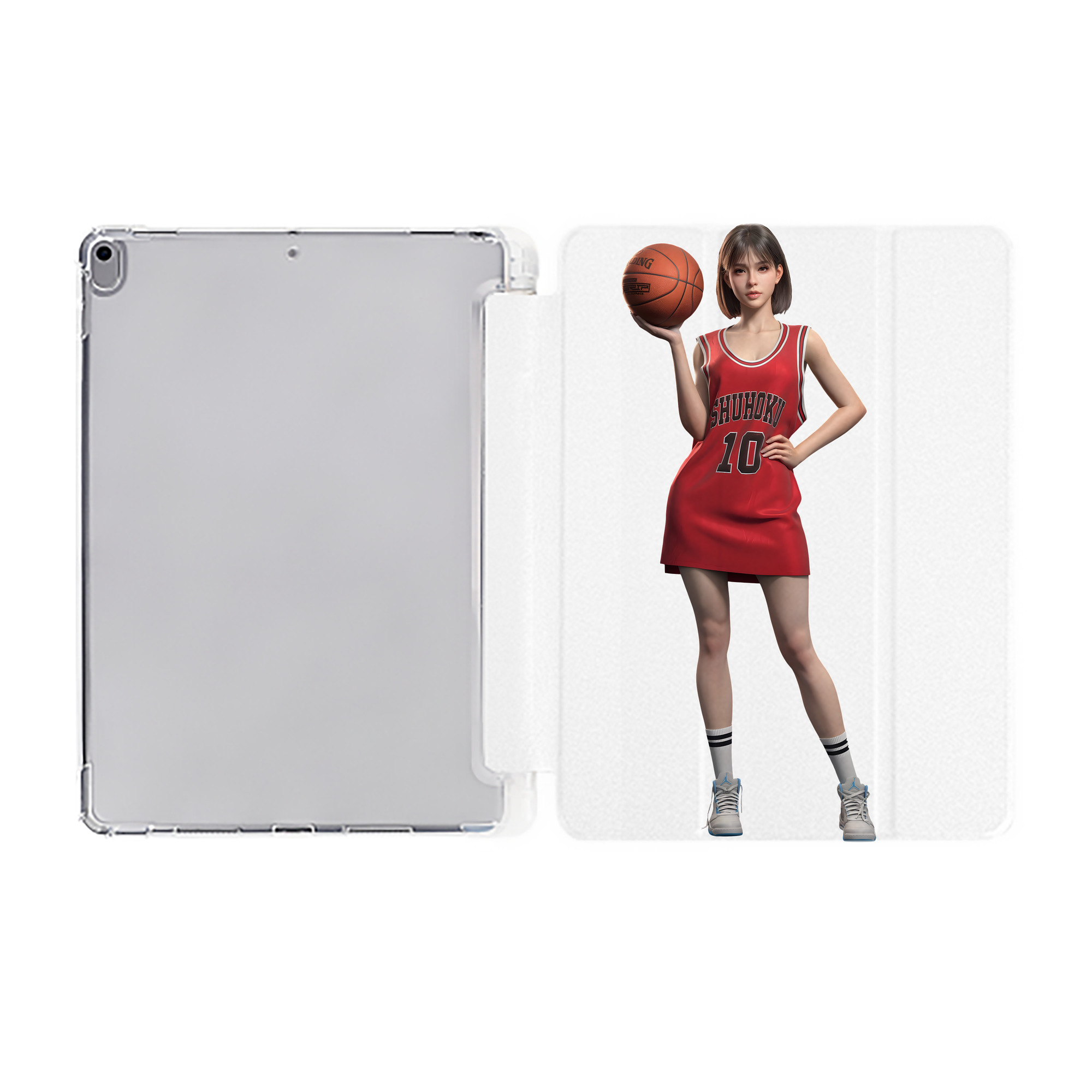 （画像用） SLAM DUNK／スラムダンク IPad ケース ペン収納付き 三つ折りスタンド PUレザー×シリコン 対応機種9.5/10.5/10.9インチ